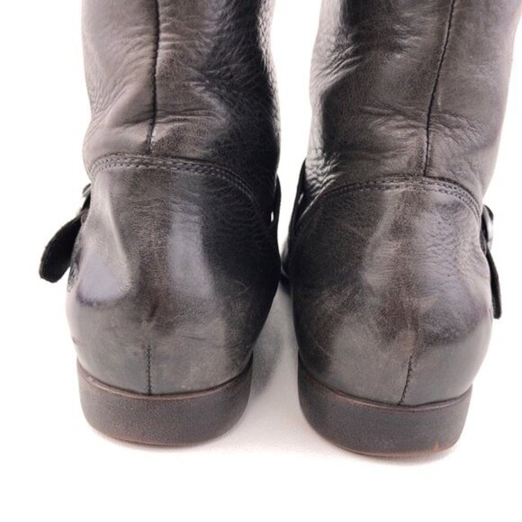 UGG Frances Antiqued Leather Pull on Moto Boots 8 - Picture 14 of 14